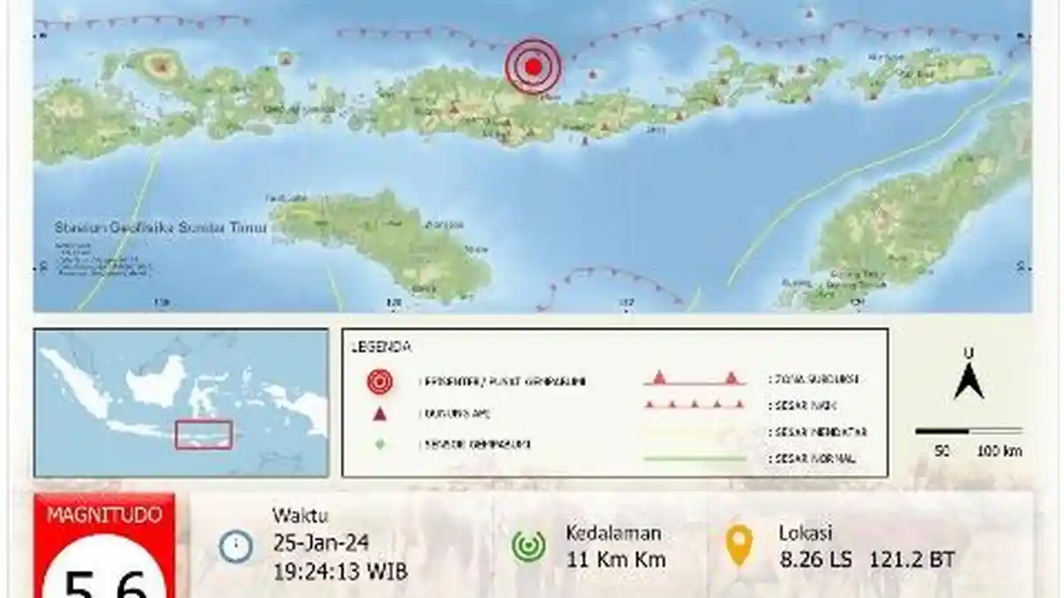 BREAKING NEWS: Gempa 5,6 SR Terjadi di Mbay, Guncangan Dirasakan Seluruh Daratan Flores