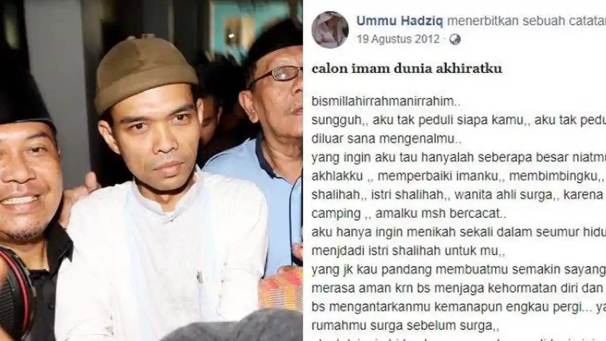 Sebelum Dinikahi Ustaz Somad, Mellya Pernah Tulis Curhatan di FB: Aku Hanya Ingin Menikah Sekali
