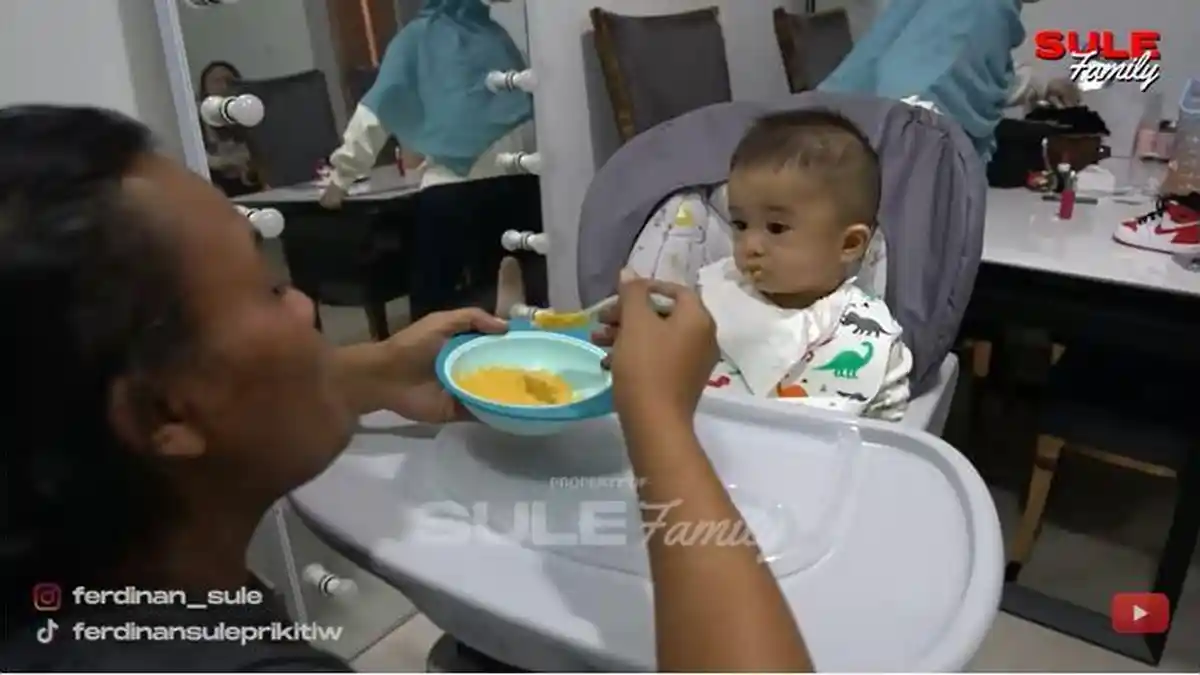 Adzam Anak Nathalie Holscher Nurut dengan Sule usai Dua Bulan Tak Disuapi Ayahnya