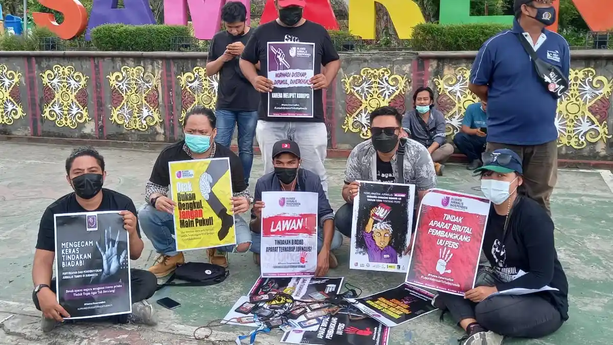 Solidaritas Indonesia, Jurnalis Samarinda Soroti Penganiayaan Wartawan di Surabaya, Desak Kapolda 