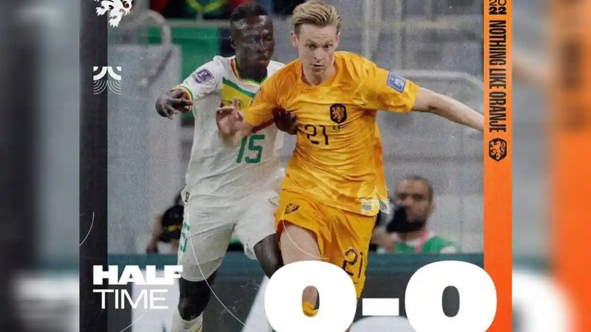 Tanpa Gol Babak Pertama, Belanda Vs Senegal