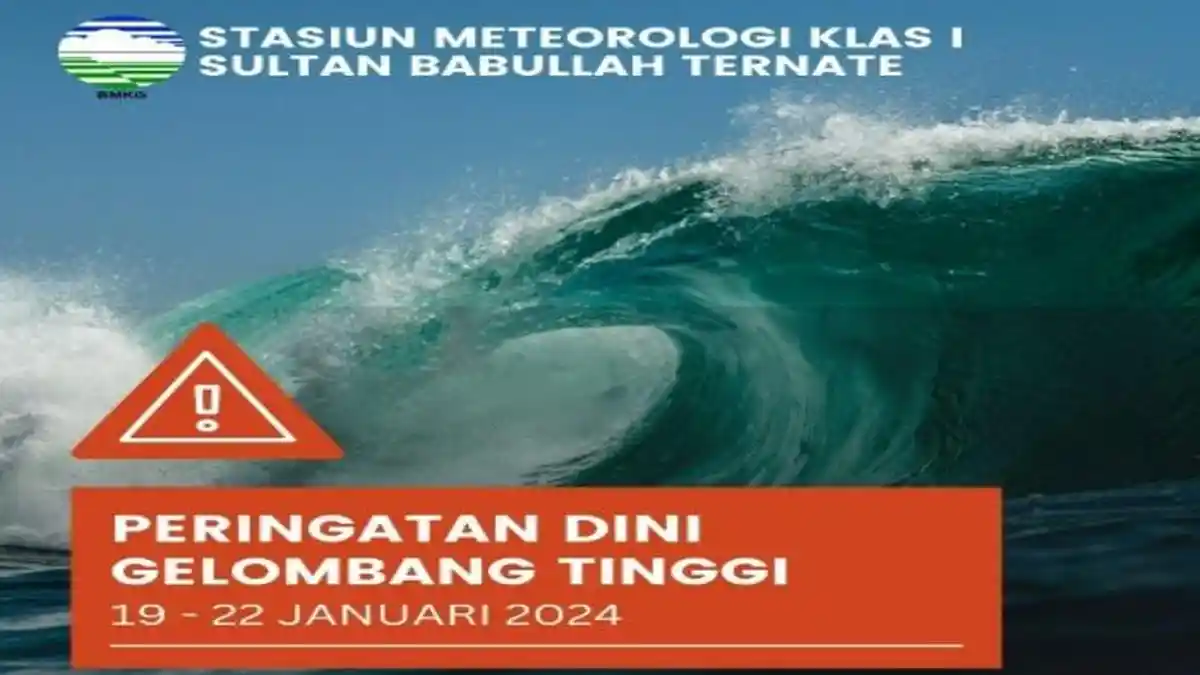 Peringatan Dini BMKG, 8 Perairan di Maluku Utara Potensi Gelombang Tinggi Lebih dari 2 Meter