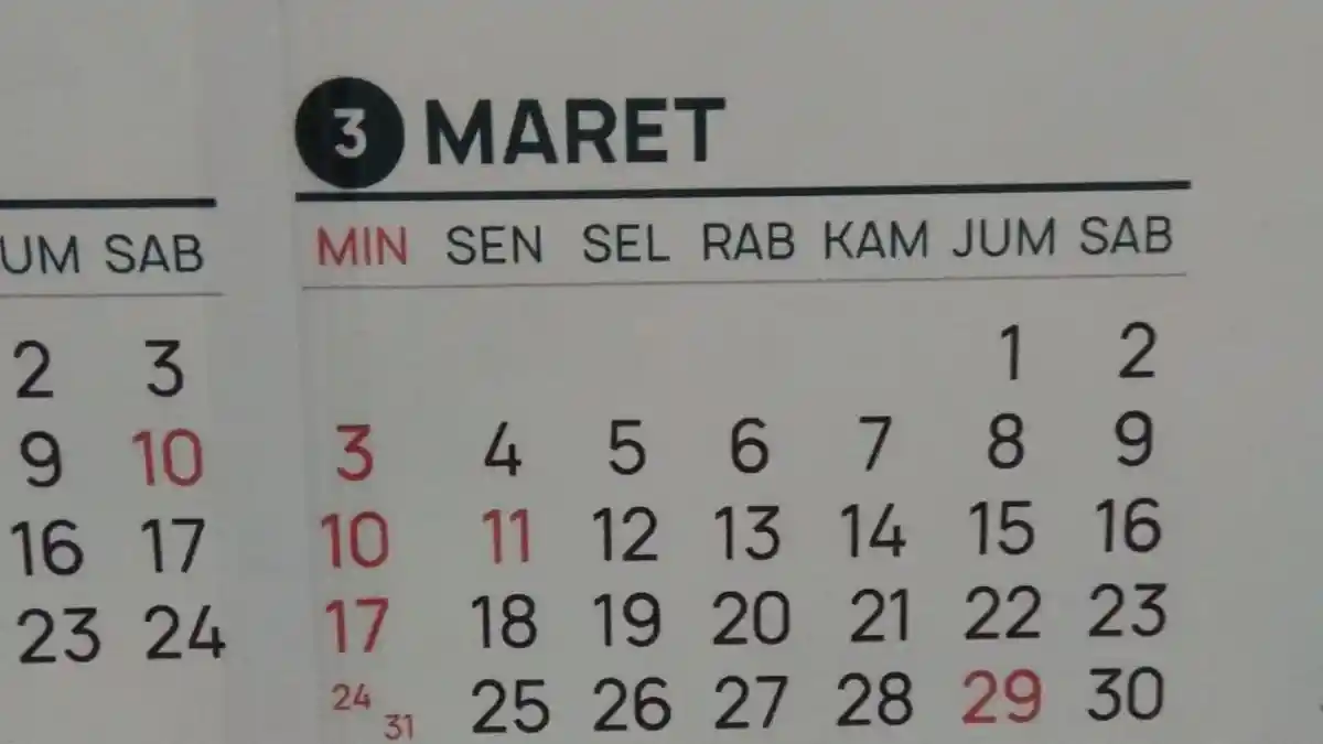Daftar Kalender Maret 2024 Lengkap dengan Cara Hitungan Weton Jodoh dan Arti Lahir Pasaran Wage