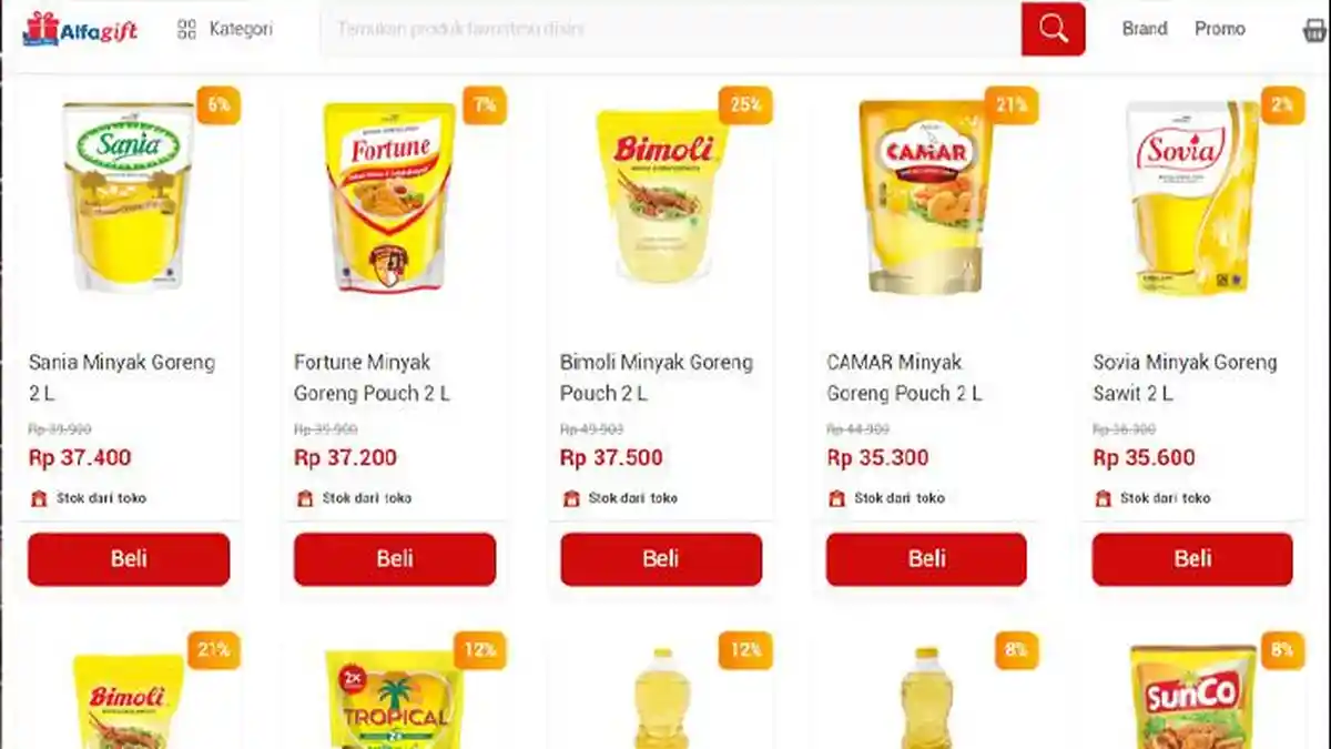 Harga Minyak Goreng di Alfamart dan Alfamidi Hari Ini Rabu 19 April 2023: Fortune 2L Rp 37.200