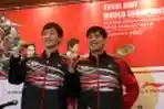 Juara Bertahan BWF Berikan Keterangan Pers