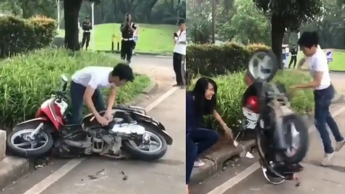 Update Kondisi Terbaru Sepeda Motor yang Dirusak Pengendara di Serpong Tangsel, Tak Terima Ditilang