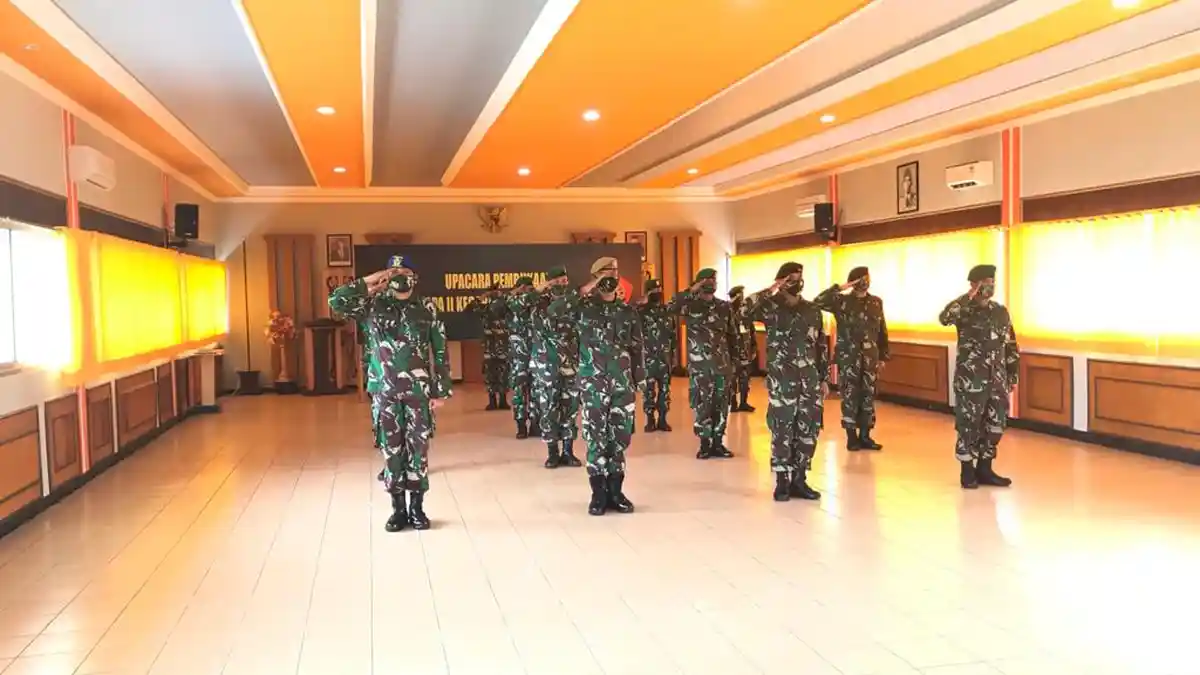 17 Perwira Kodam VI/Mulawarman Ikuti Upacara Pembukaan Diklapa II Kecabangan TNI AD Secara Virtual