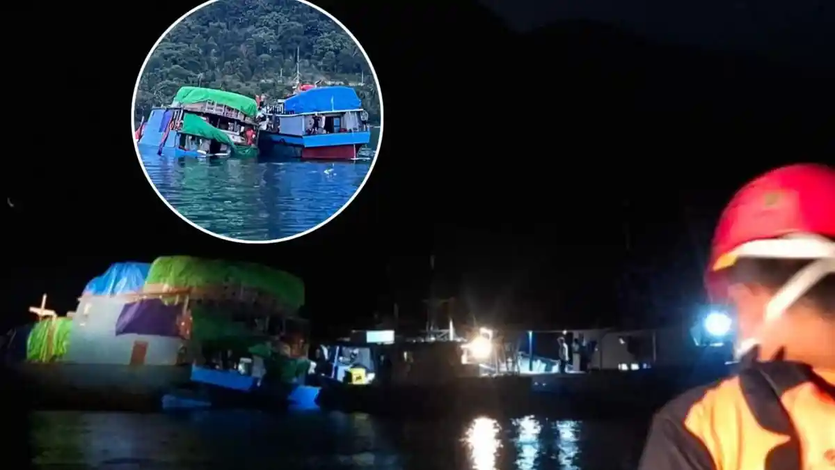 Kondisi Terkini KLM Putra Natuna Tabrak Karang di Serasan, Kapal Kini Kandas Setengah Badan