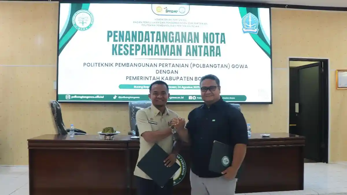 Swasembada Pangan, Polbangtan Gowa dan Pemkab Bone Sepakat Kembangkan SDM Pertanian