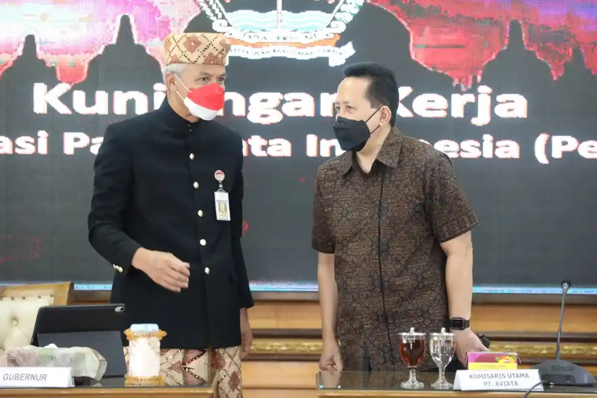 Ganjar Bahas Event Pariwisata dengan Komisaris Utama PT Aviasi Pariwisata