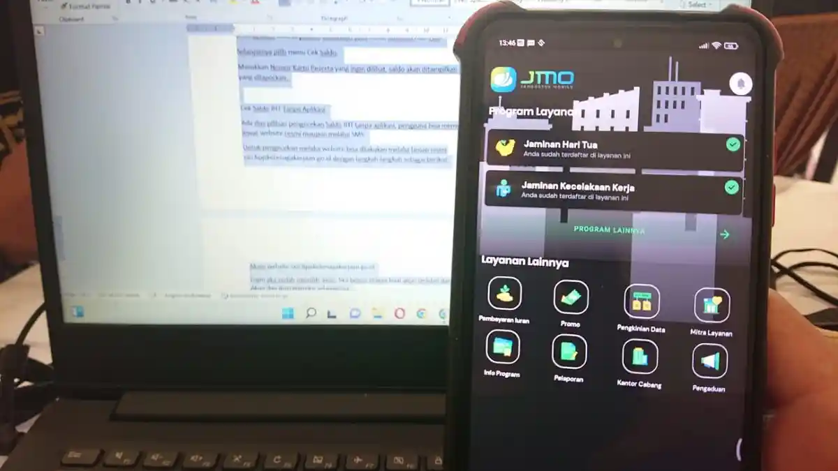 Login Aplikasi JMO di HP Untuk Cek Saldo JHT BPJS Ketenagakerjaan Secara Online