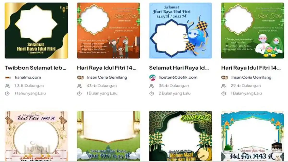 Kumpulan 40 Link Download Twibbon Ucapan Hari Raya Idul Fitri 2022, Gratis dan Bisa Langsung Pakai