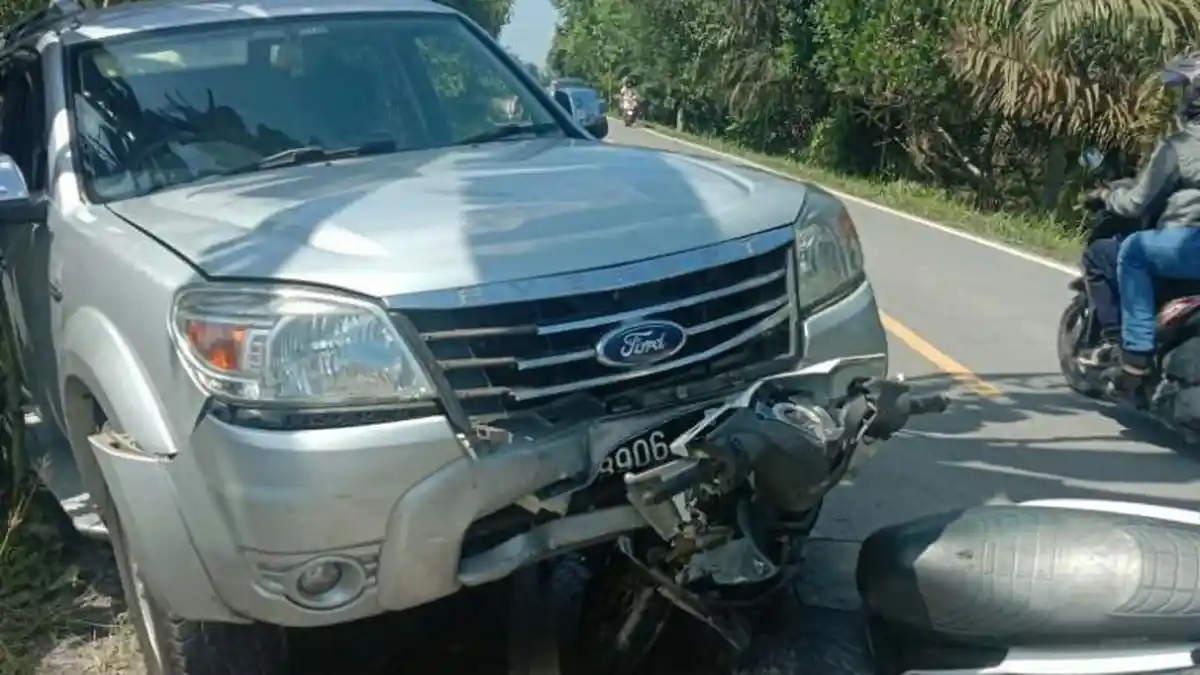 Kecelakaan Maut, Dua Orang Tewas Setelah Motor Tabrakan dengan Mobil yang Hendak Dahului Kendaraan