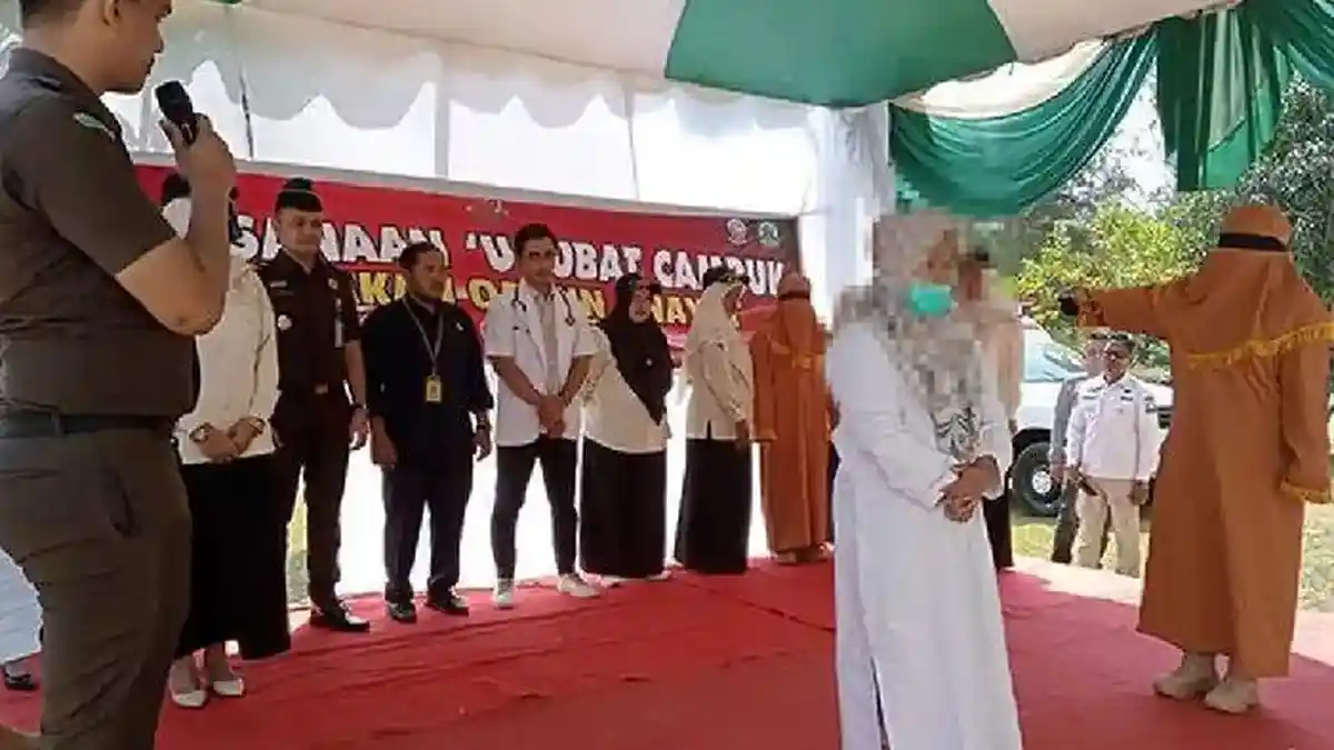 Empat Terpidana Jinayat Dicambuk 30 hingga 100 Kali di Aceh Timur