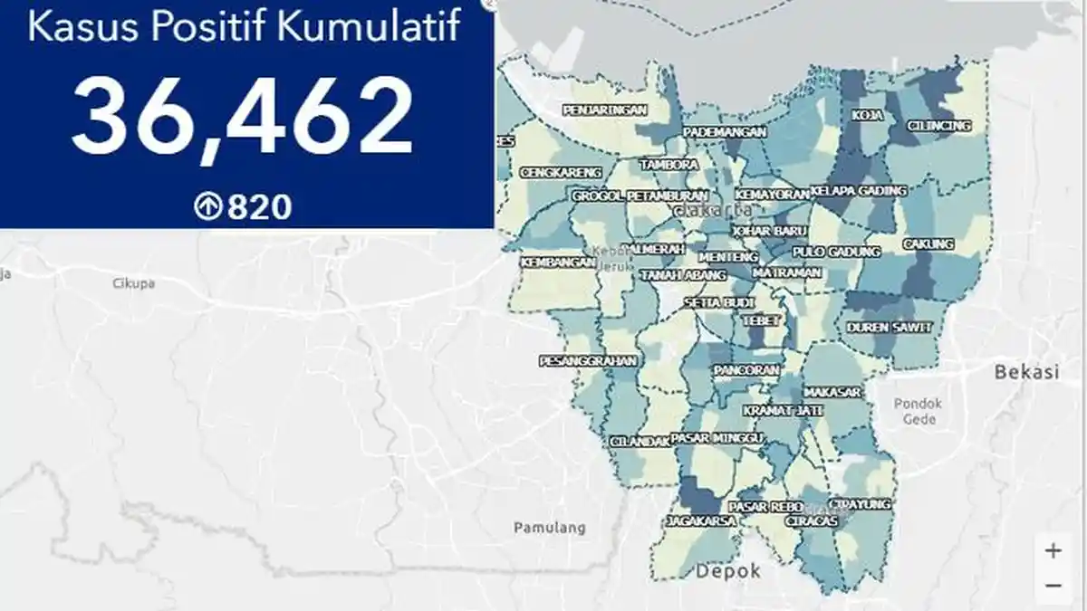Update Corona Jakarta Hari Ini: Ada 820 Kasus Baru, Catat Penambahan Terbanyak di Indonesia   