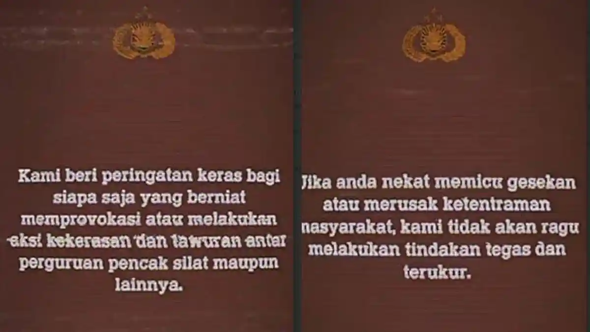 Jelang 1 Suro, Polres Lamongan Beri Peringatan Keras kepada Pesilat