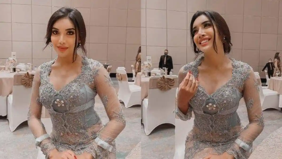 Pangling Millen Cyrus Pakai Gamis Merah di Pengajian Nikah Aurel, Pose Menawan, Tuai Pujian 'Anggun'