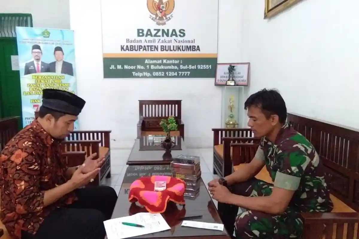 Kodim 1411 Bulukumba Percayakan Zakat Profesinya ke Baznas