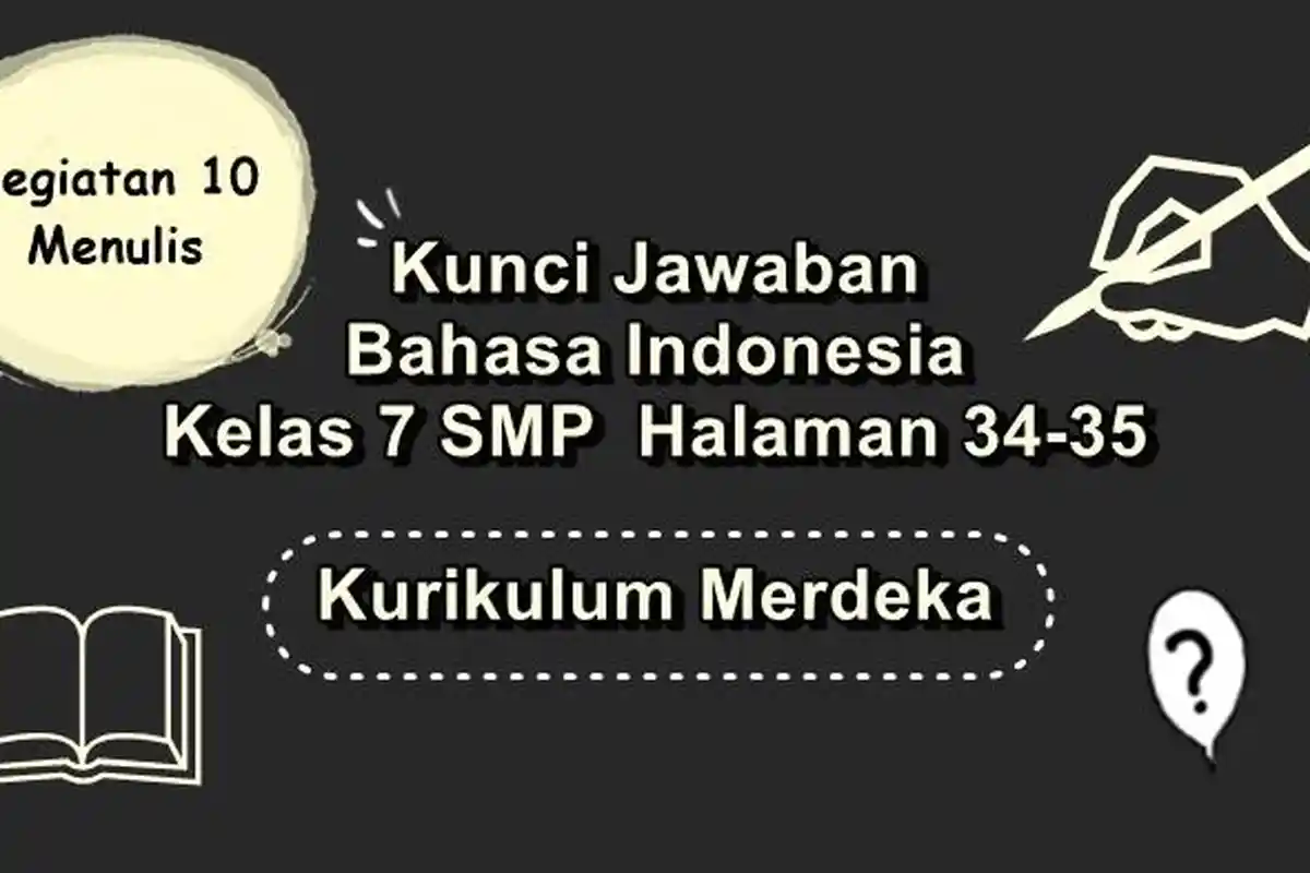 Kunci Jawaban Bahasa Indonesia Kelas 7 SMP Halaman 34-35 Kurikulum Merdeka, Kegiatan 10, Menulis