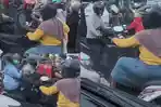 Viral Emak-emak Ngamuk Terjebak Macet di Makassar