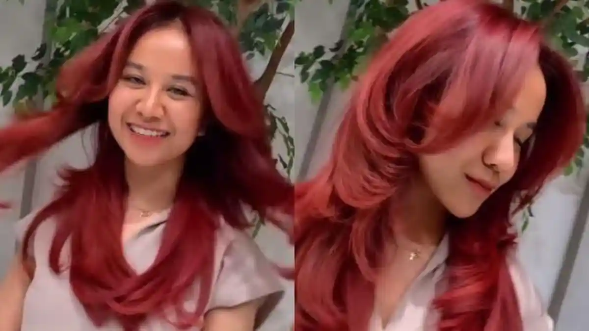 Penampilan Baru Mayang Adik Vanessa Angel, Ubah Rambut jadi Merah ...