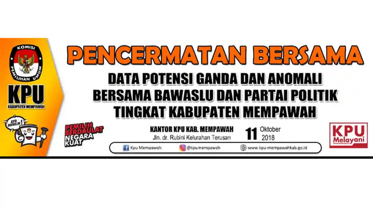 KPU Mempawah Gelar Pencermatan Bersama Bawaslu dan Parpol