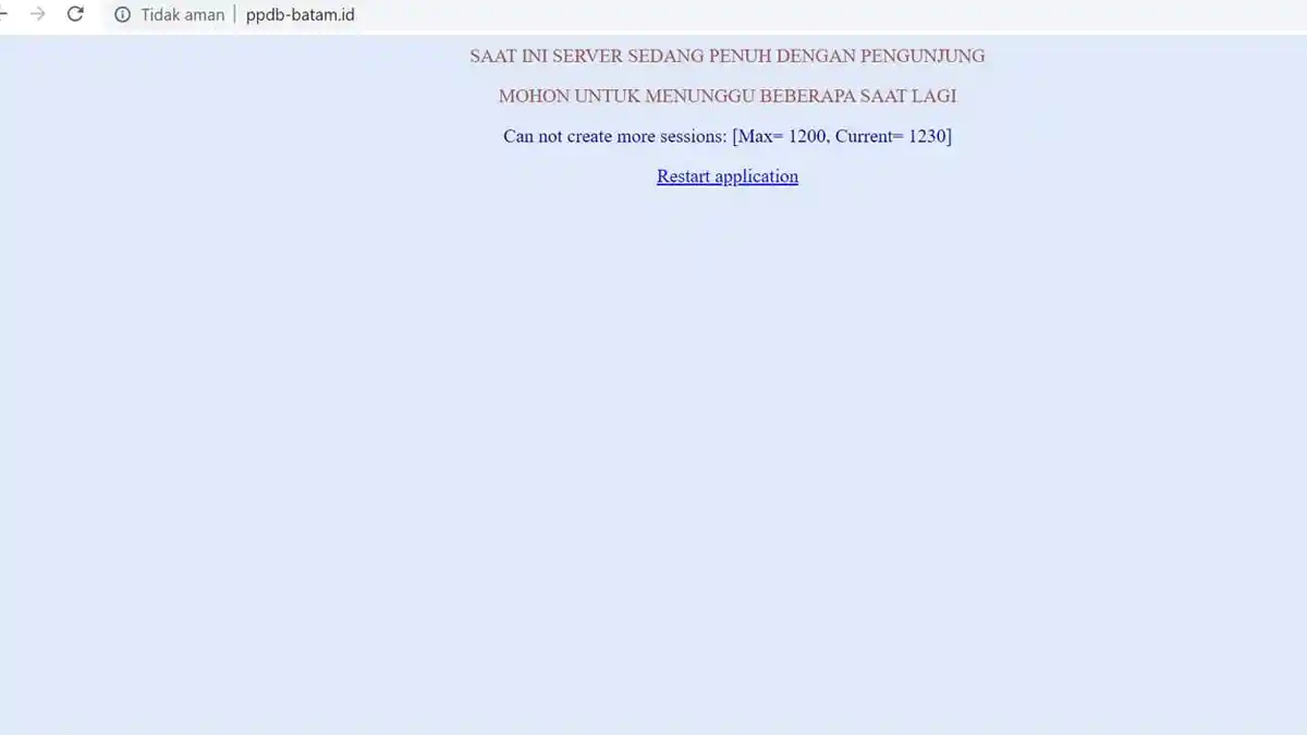 Hari Pertama PPDB Batam 2020 Server Down, Link Dialihkan, Orangtua Murid Sampai Mengeluh