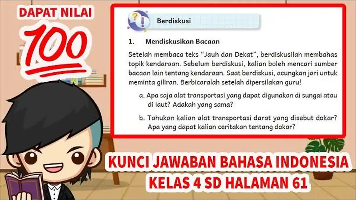 Kunci Jawaban Bahasa Indonesia Kelas 4 SD Halaman 61: Mengapa ada Begitu Banyak Jenis Kendaraan?