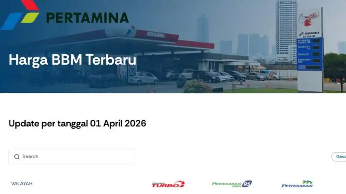 UPDATE Resmi Harga BBM 1 April 2026 di Seluruh SPBU Pertamina: Pertamax Rp 12.900, Dexlite Rp 14.800