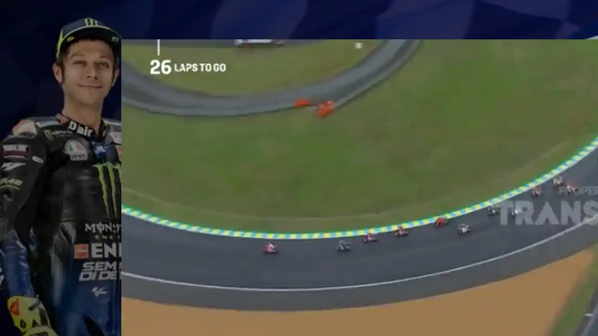 SEDANG BERLANGSUNG Live Streaming Trans7 MotoGP Prancis 2020, Valentino Rossi Langsung Jatuh