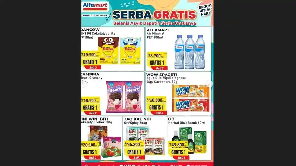 Promo Serba Gratis Alfamart dan Coffeday, Whiskas Beli 3 Gratis 1 