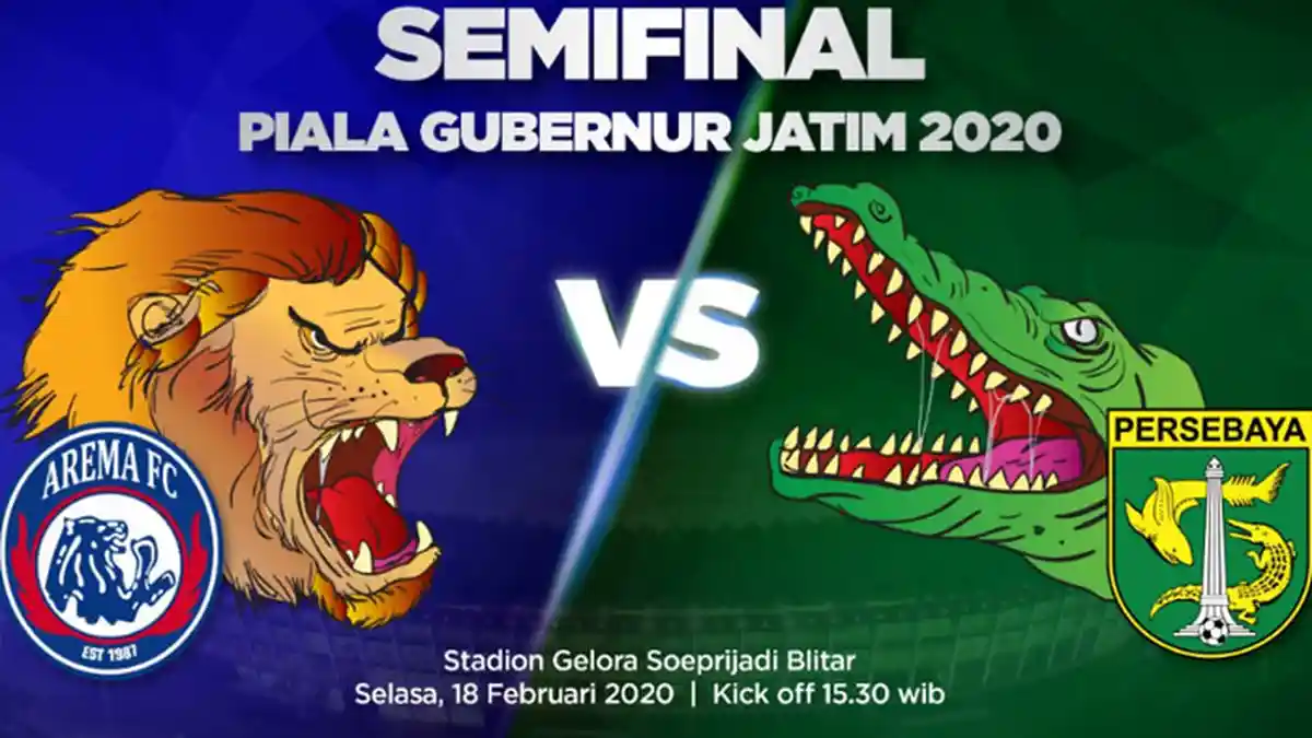 LINK Streaming Arema FC Vs Persebaya Piala Gubernur, Derbi Perdana Jelang Liga 1, Live 15.30 WIB