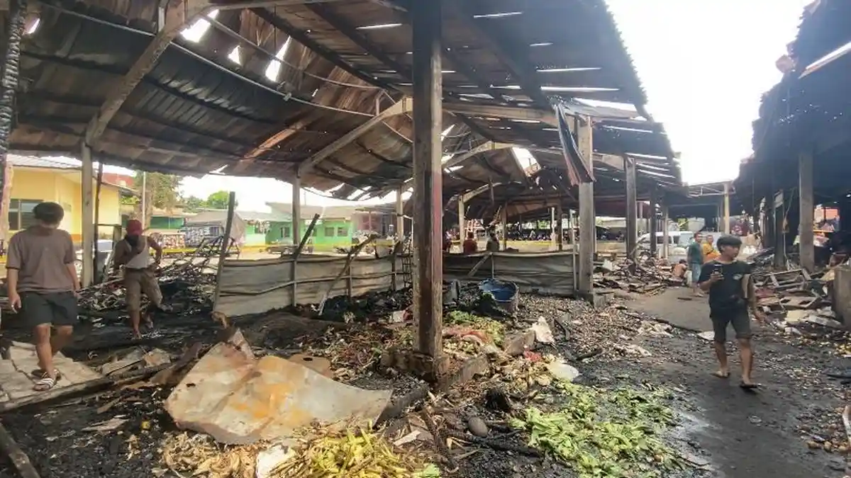 Penampakan Pasar TU Kota Bogor Pasca 240 Lapak Terbakar, Aktivitas Transaksi Jual-Beli Tetap Normal