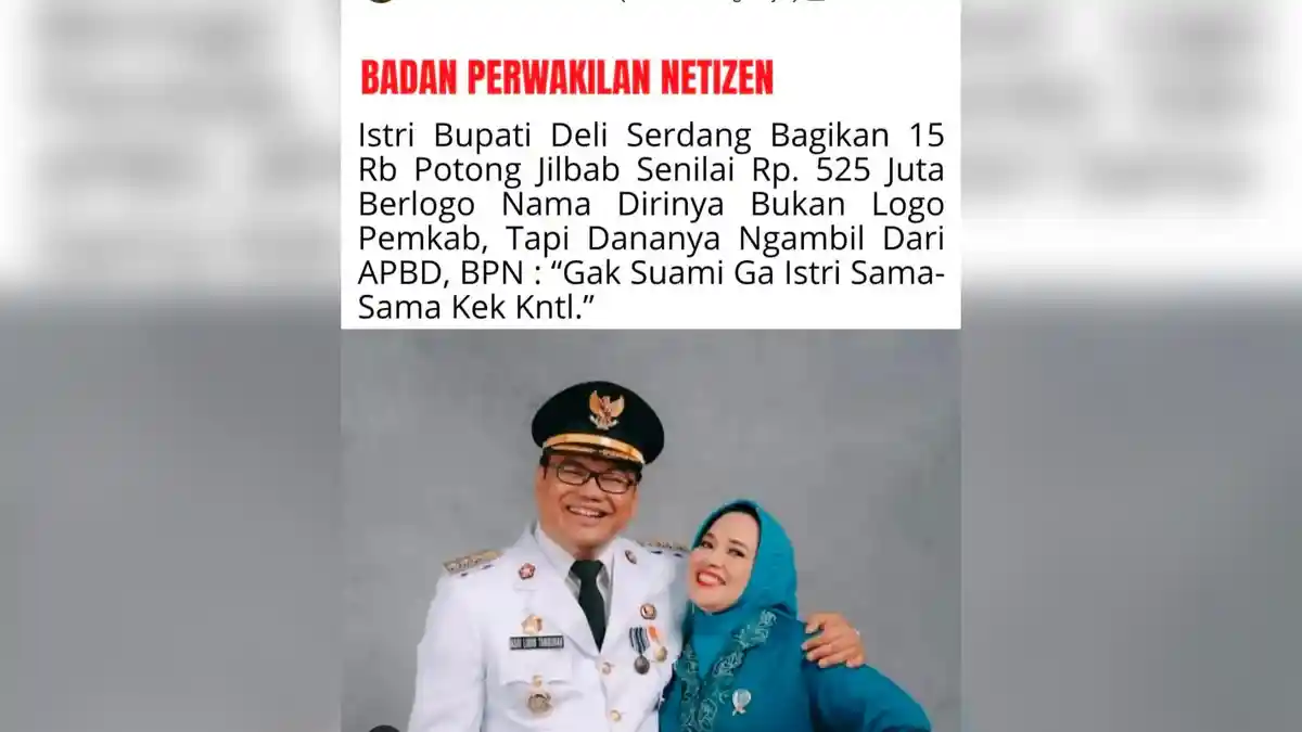 Viral Postingan IG Badan Perwakilan Netizen 2 Repoti Pemkab Deli ...