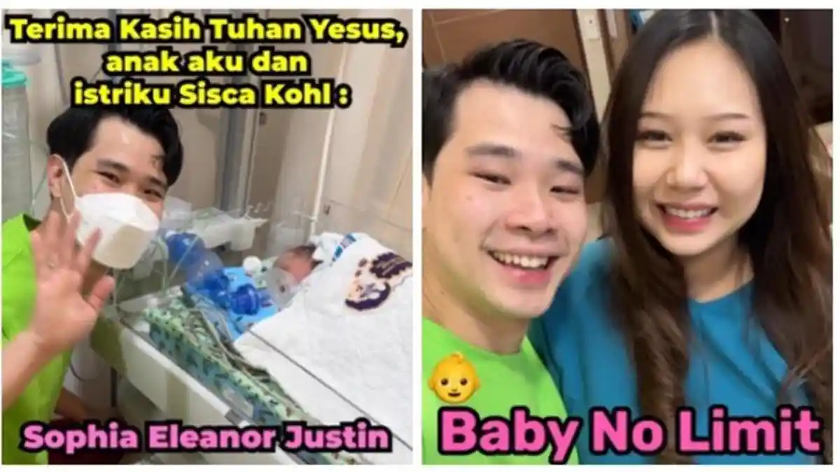 Diberi Nama Sophia Eleanor Justin, Anak Pertama Jess No Limit dan Sisca Kohl Baru Lahir Punya IG