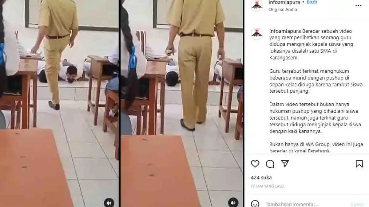 VIRAL VIDEO Seorang Guru di Karangasem Injak Bahu Siswa, Begini Kronologinya