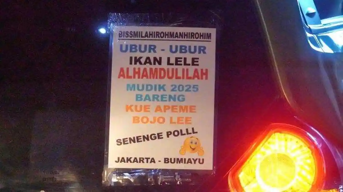 Potret Pemudik Bawa Tas Ransel Digembok hingga Tempel Tulisan Unik, 'Wayahe Wong Mumet Tampil'