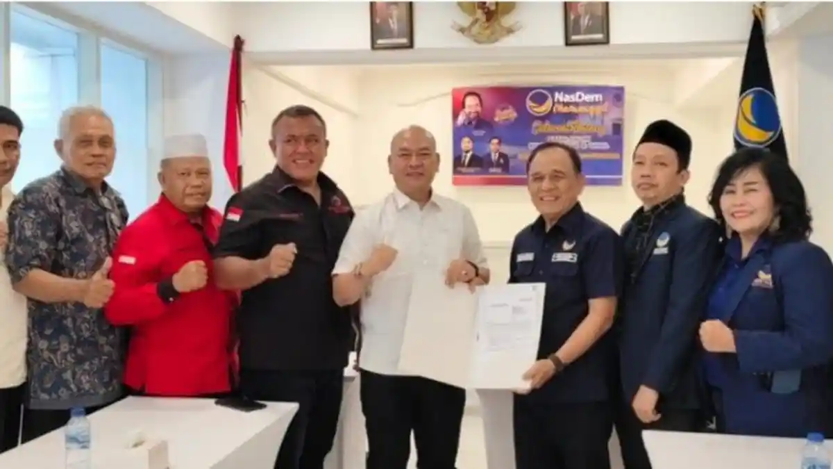 Nikson Nababan Daftar Calon Gubernur ke NasDem dan PKB, Ditemani Pengurus PDIP