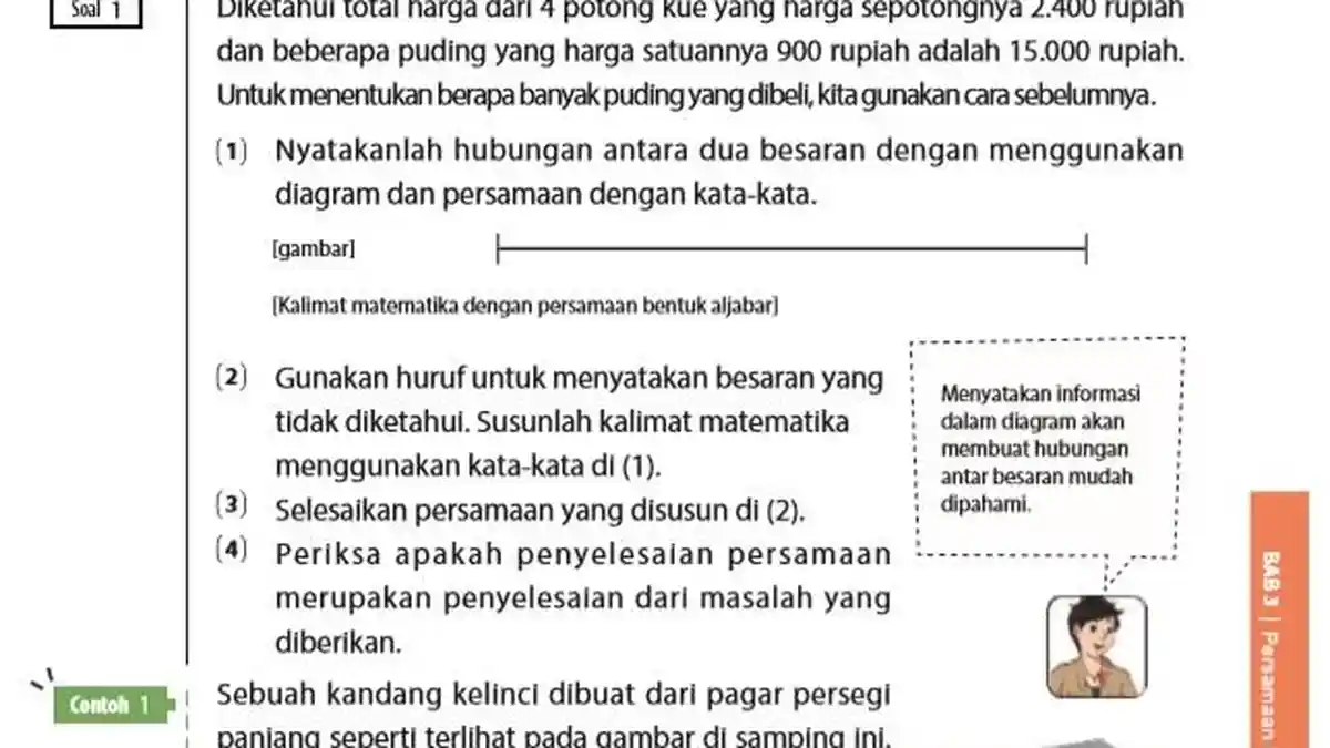 Kunci Jawaban Matematika Kelas 7 Halaman 109 110 Kurikulum Merdeka: Penerapan Persamaan Linear