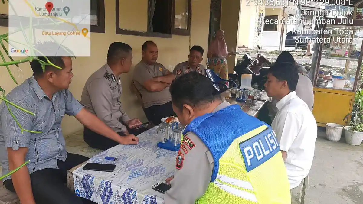 Kapolsek Lumban Julu Bahas Kampung Bebas Narkoba dengan Personel