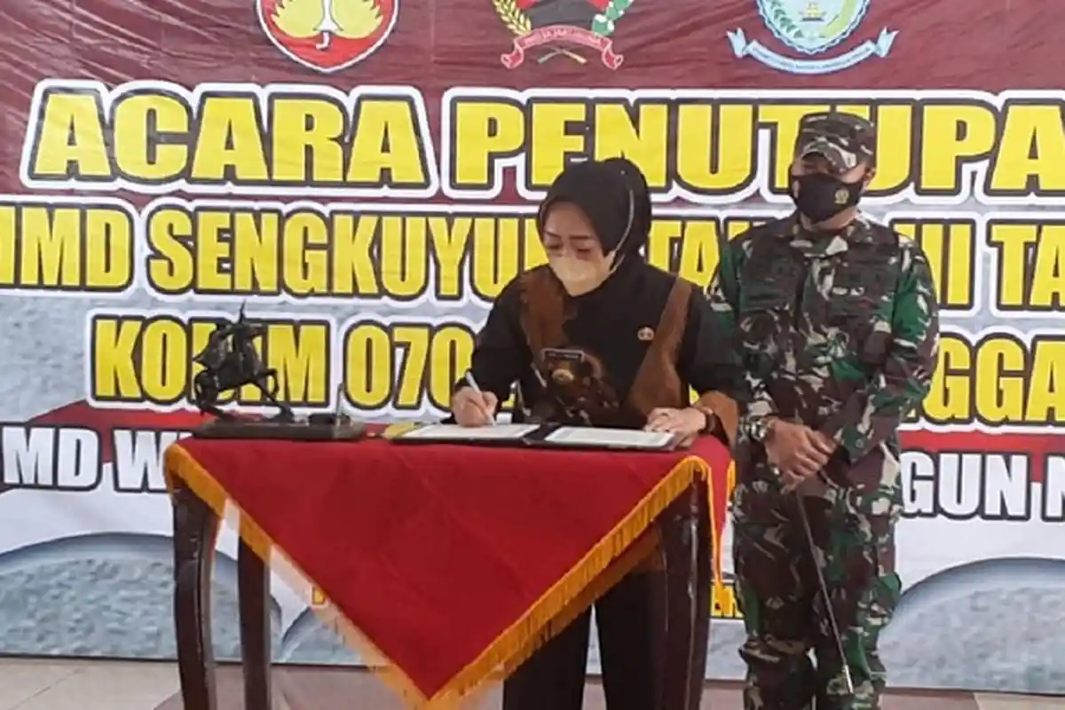 Desa Tegalpingen dan Tumanggal Terhubung Jalan Baru, TMMD Tahap III 2021 Purbalingga Resmi Ditutup