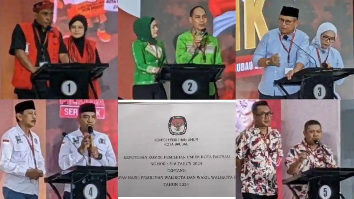 LENGKAP Hasil Pilkada Baubau 2024, Yusran dan Hamsinah Unggul 7.696 Suara dari Yulia dan Ridwan