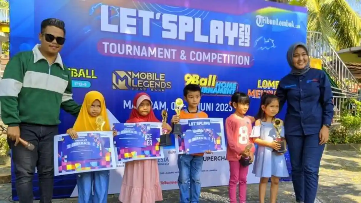Puluhan Anak TK Antusias Mengikuti Lomba Mewarnai di Event Let's Play TribunLombok.com