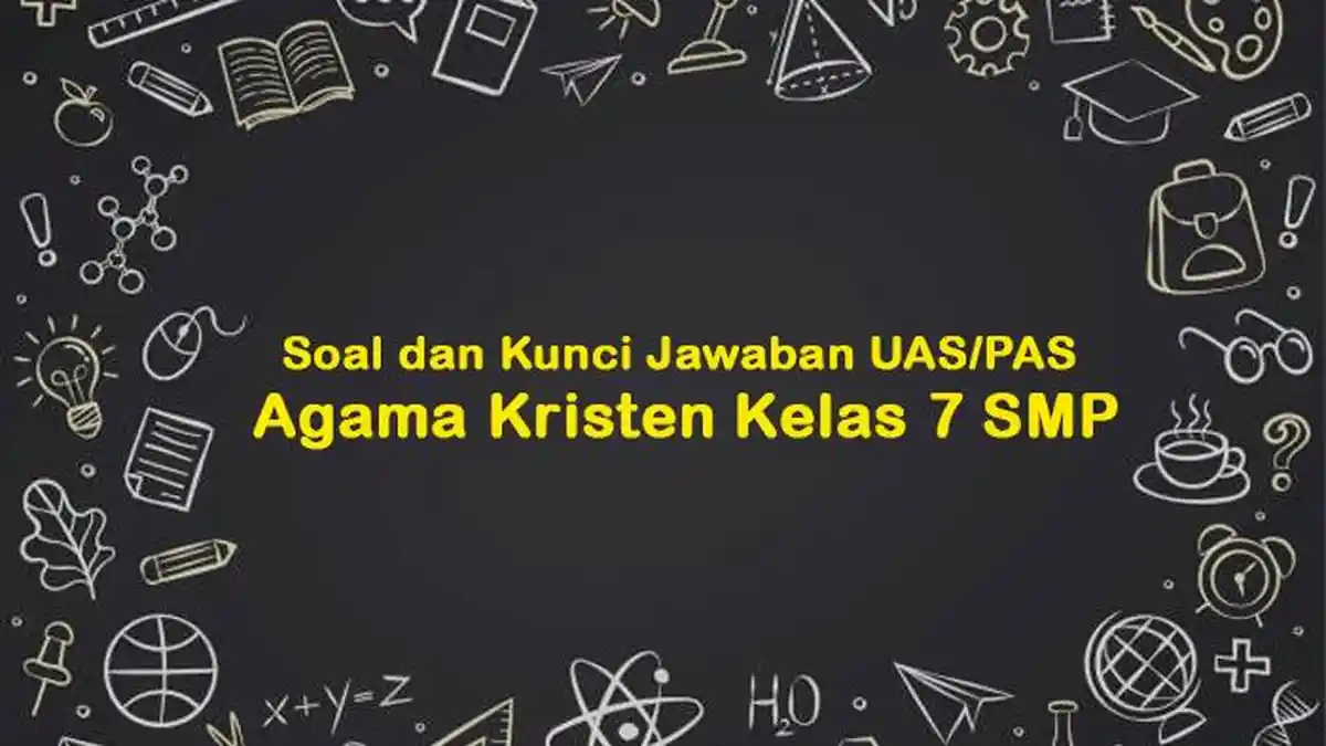 20 Contoh Soal dan Kunci Jawaban Ujian Sekolah Agama Kristen Kelas 7 SMP, Pilihan Ganda