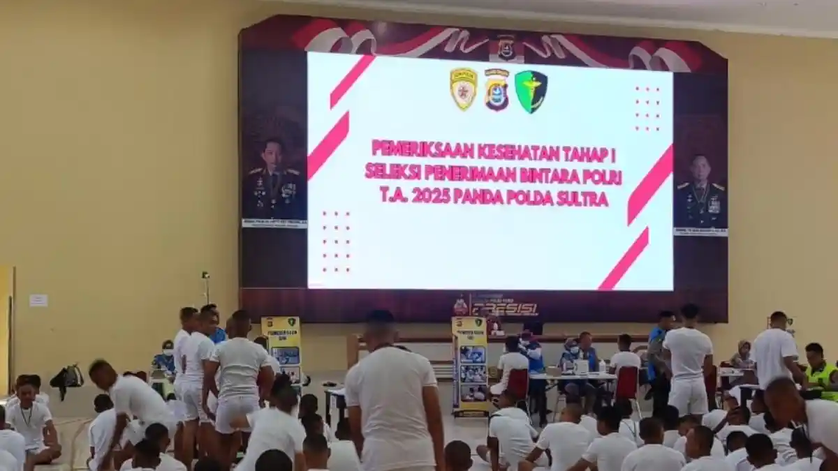 Calon Bintara Polri dari Polda Sulawesi Tenggara Pakai Sistem Coding Barcode Jalani Rikkes Tahap I