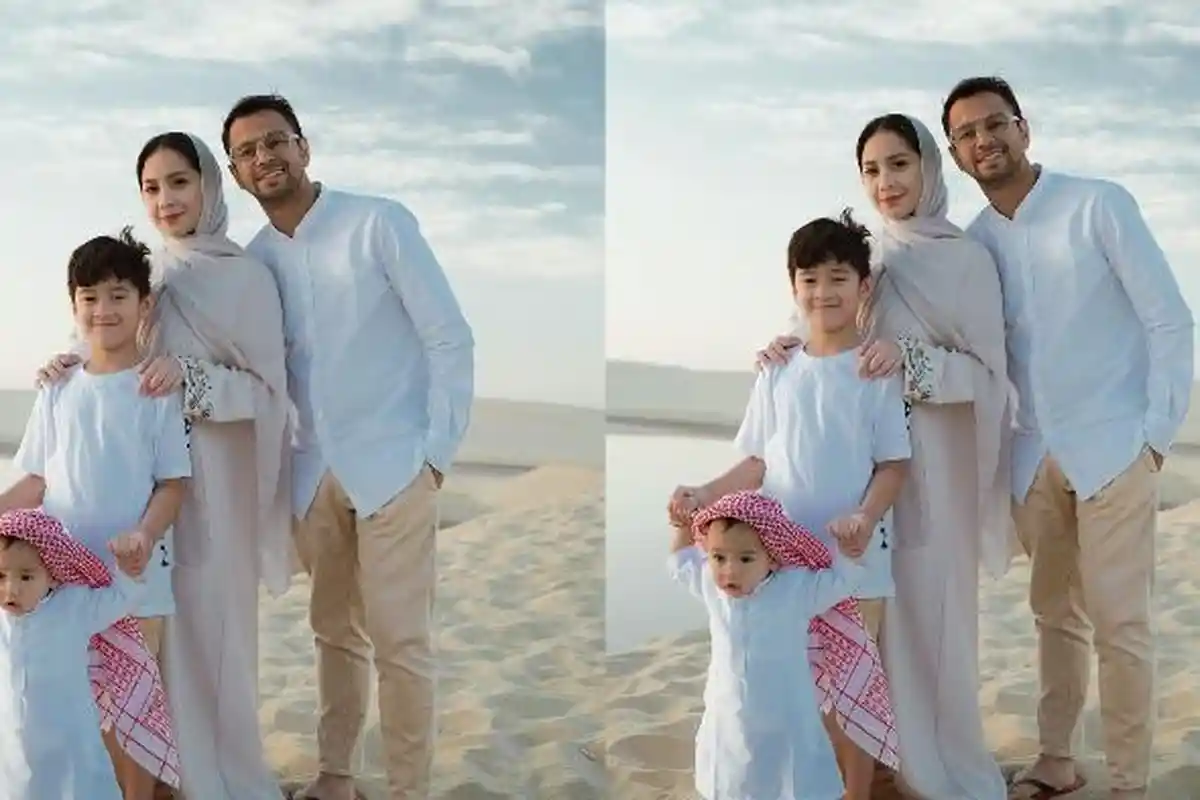 Raffi Ahmad Ajak Nagita Slavina dan Dua Putranya Wisata di Gurun Pasir Qatar