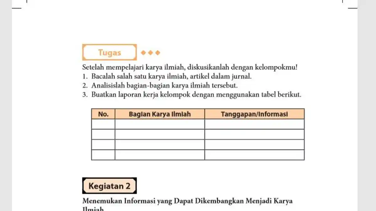 Kunci Jawaban Bahasa Indonesia Kelas 11 Halaman 184 Semester 2 Bab 5: Karya Ilmiah