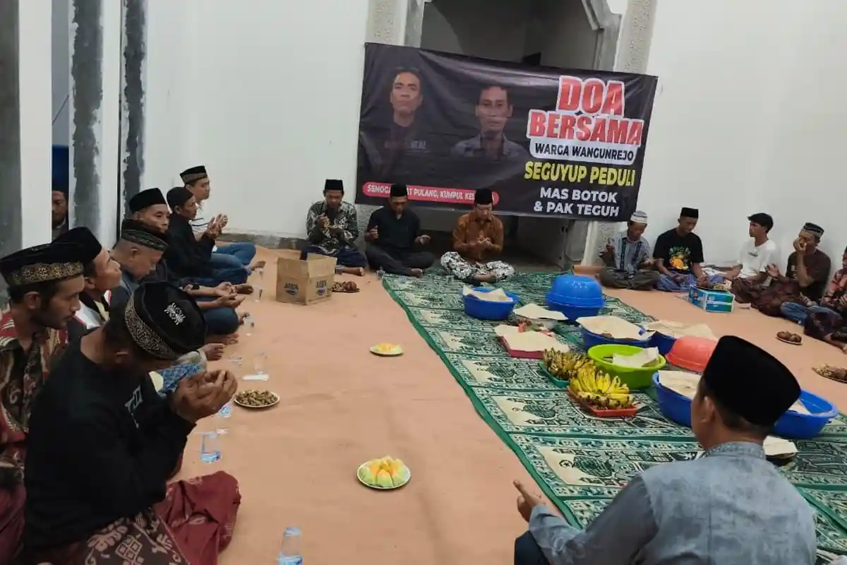 Zikir dan Doa Menggema untuk Botok dan Teguh Pentolan AMPB, Warga Wangunrejo Berharap Keduanya Bebas