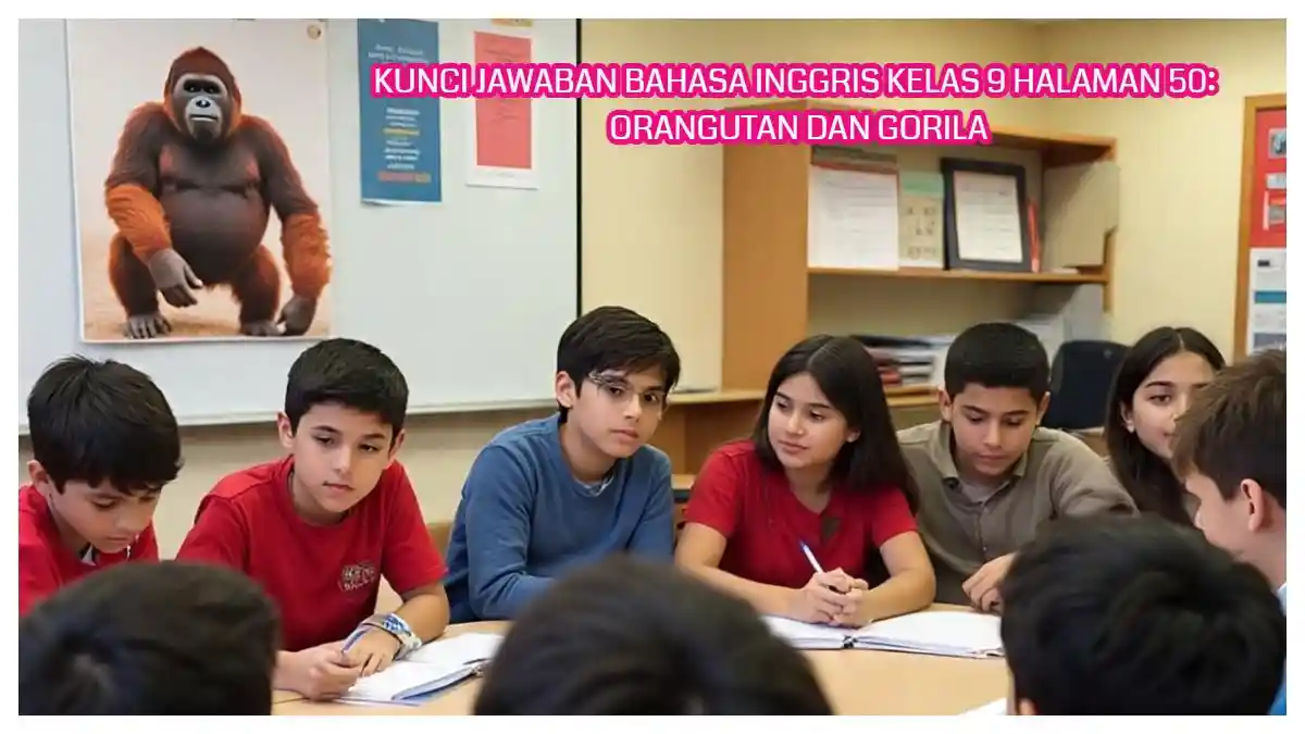 Bahasa Inggris Kelas 9 Halaman 50: Jawaban Lengkap Teks Orangutan and Gorilla