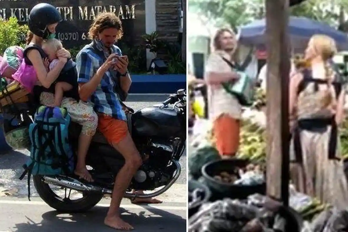 Viral Bule Ngamen di Pasar sambil Gendong Bayi, Cuma Ingin Makan hingga Diamankan Petugas